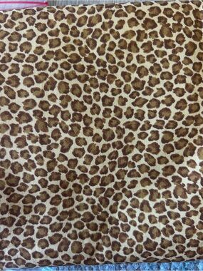 Leopard Print Fabric Accent Piece - Brown and Cream